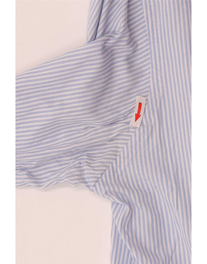 Camicia da uomo Calvin Klein taglia 15 1/2 cotone a righe blu medio