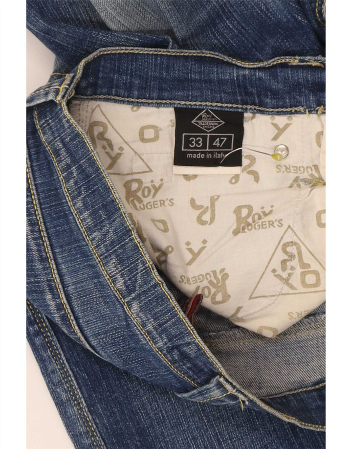 Jeans dritti da uomo Roy Rogers W33 L36 cotone blu