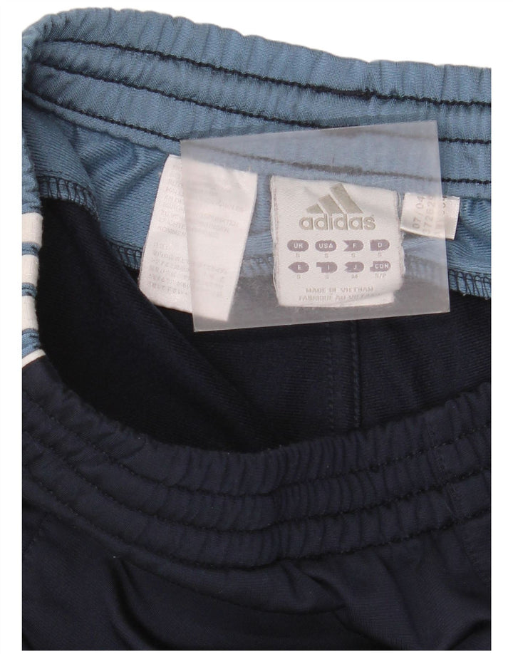 Pantaloni da tuta da uomo Adidas Small in poliestere color block blu navy