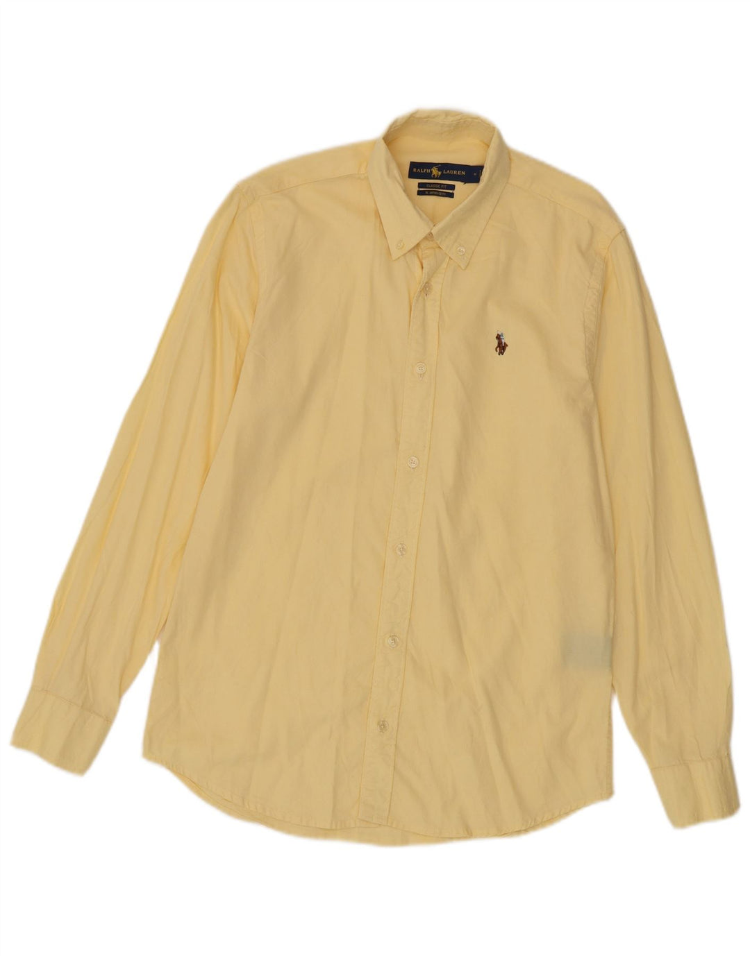 Camicia Ralph Lauren da uomo vestibilità classica in cotone giallo medio