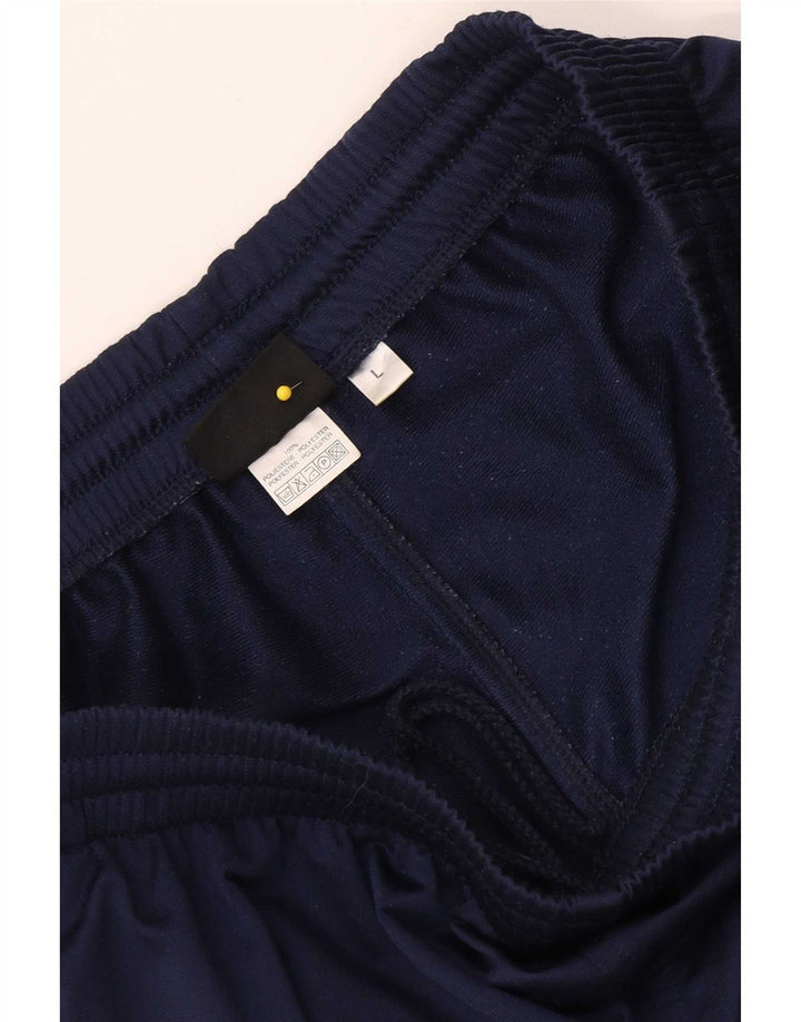 Pantaloni da tuta da uomo Asics Crop Large in poliestere blu navy