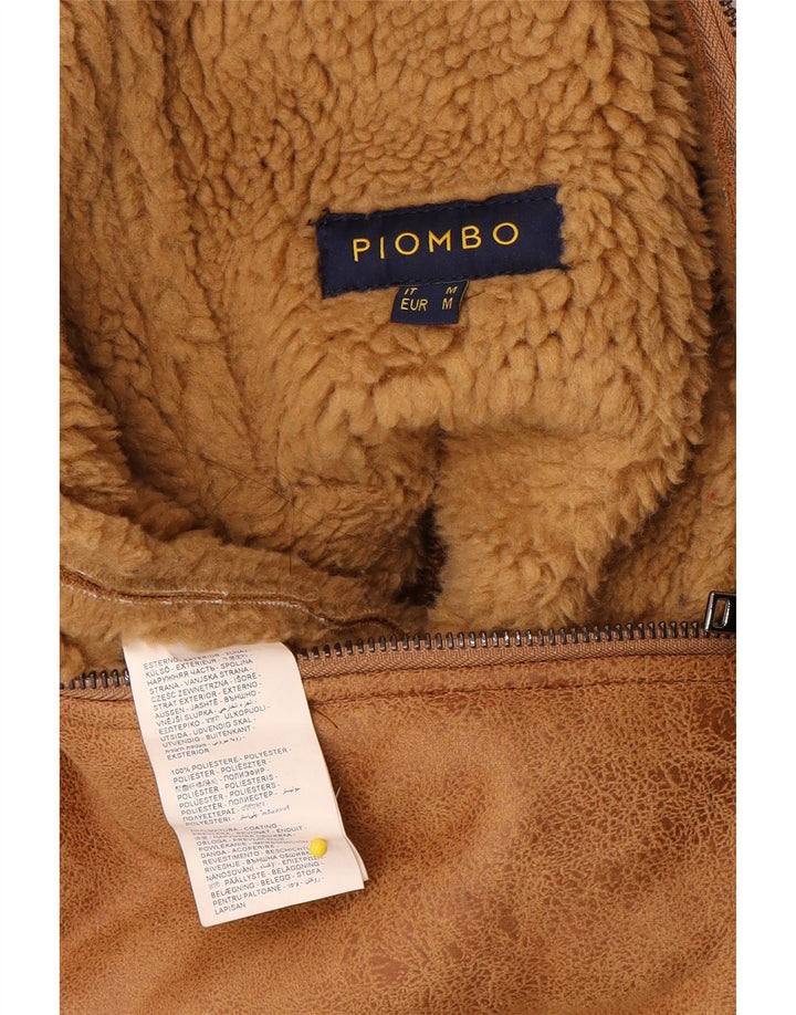 Giacca Sherpa da uomo in pelliccia sintetica Piombo UK 38 Poliestere beige medio