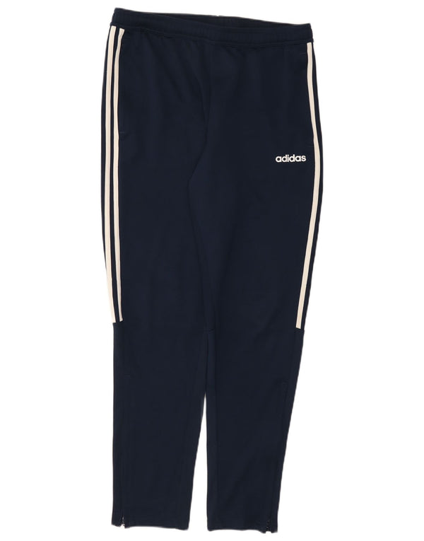 Pantaloni da tuta Adidas Climalite da uomo di grandi dimensioni in poliestere blu navy