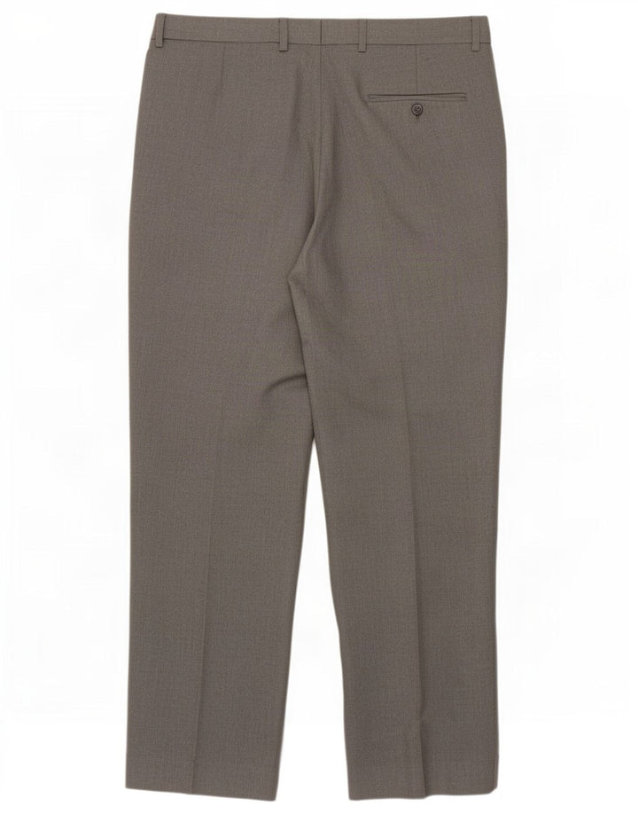 Pantaloni da abito vestibilità regolare Marks & Spencer da uomo W36 L29 poliestere grigio