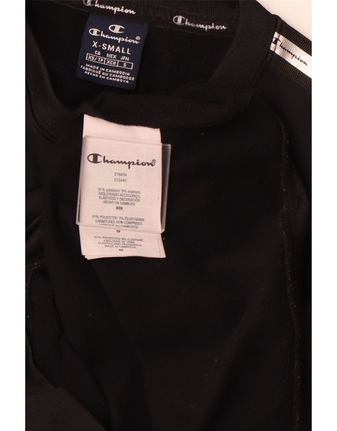 Felpa grafica da uomo CHAMPION Maglione XS Poliestere blu navy