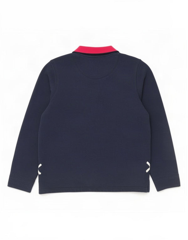 Crew Clothing Felpa da donna con collo con zip, maglione UK 14 grande blu navy