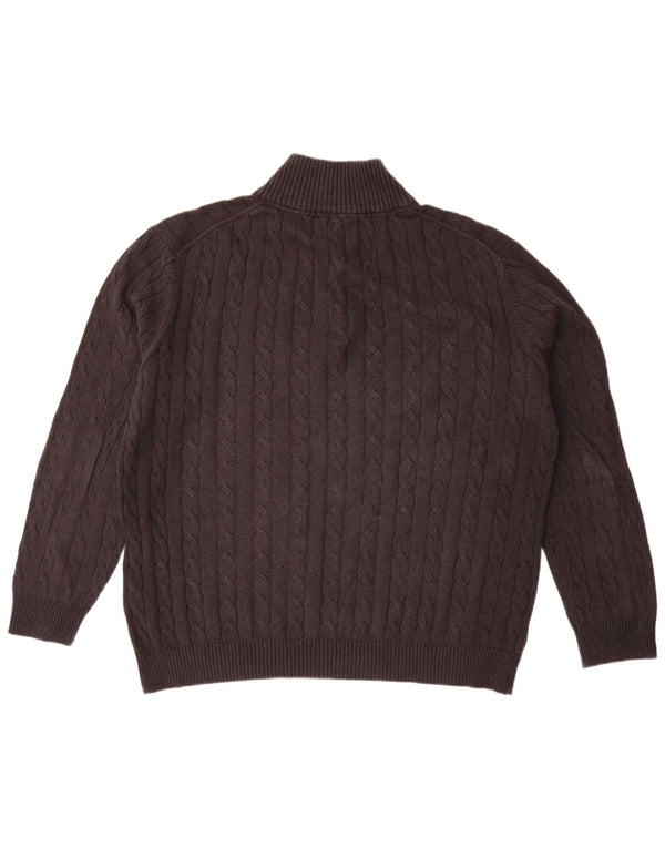 Gant Maglione da uomo con collo a bottoni 2XL cotone nero