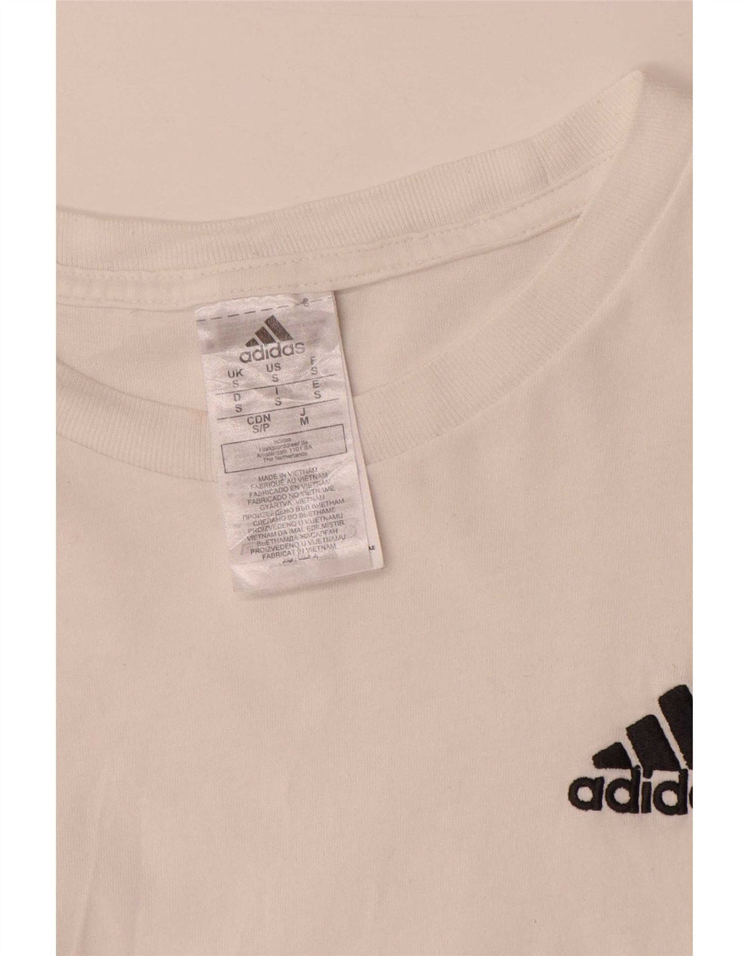 T-shirt da uomo Adidas Top Small in cotone bianco
