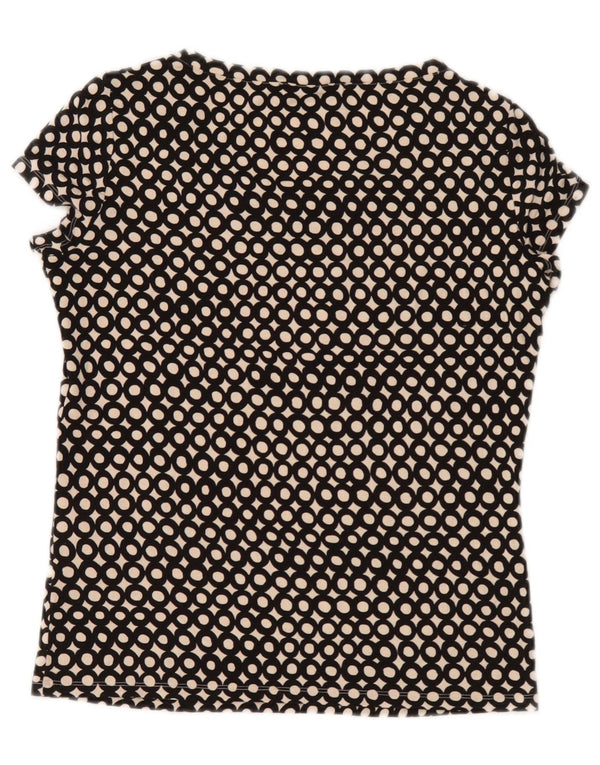 Max Mara Camicetta da weekend da donna Top UK 10 Piccola viscosa maculata nera