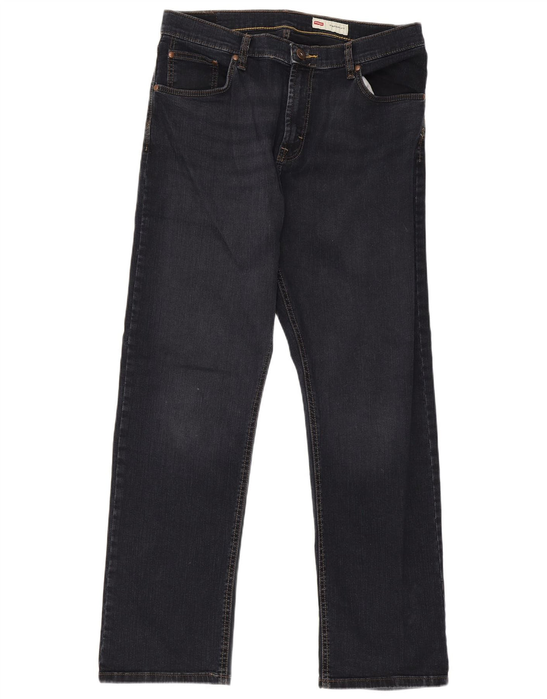 Jeans dritti da uomo Wrangler W33 L30 cotone blu navy