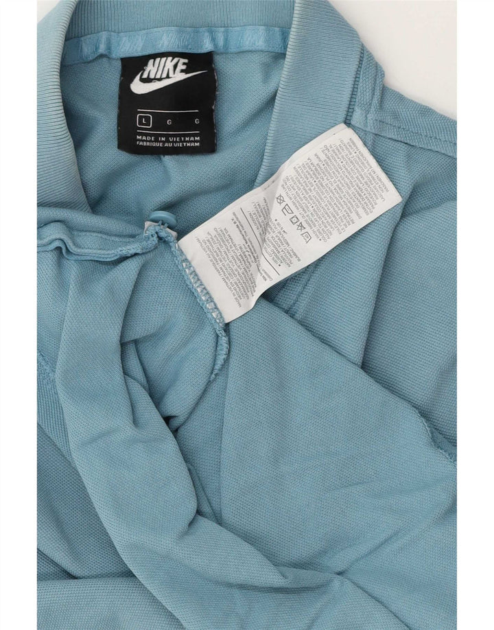 Polo Nike da uomo grande in cotone blu