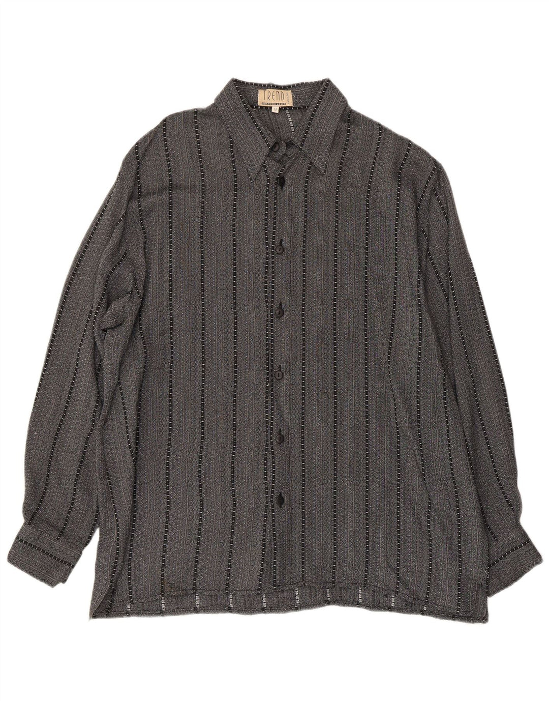 Camicia da uomo Trend Acetato a righe grigio medio