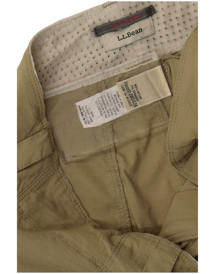 Pantaloni cargo dritti da donna L.L.Bean W34 L30 nylon kaki