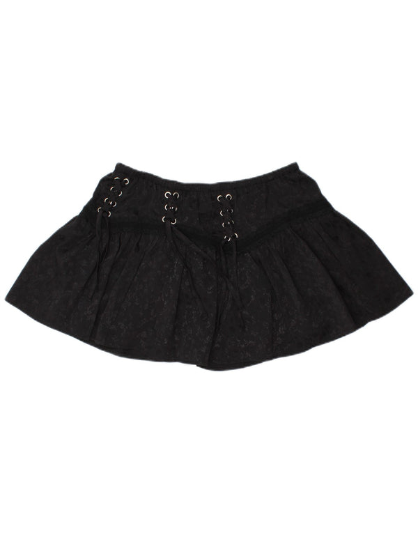 Miss Selfridge Gonna da donna UK 14 Grande poliestere floreale nero