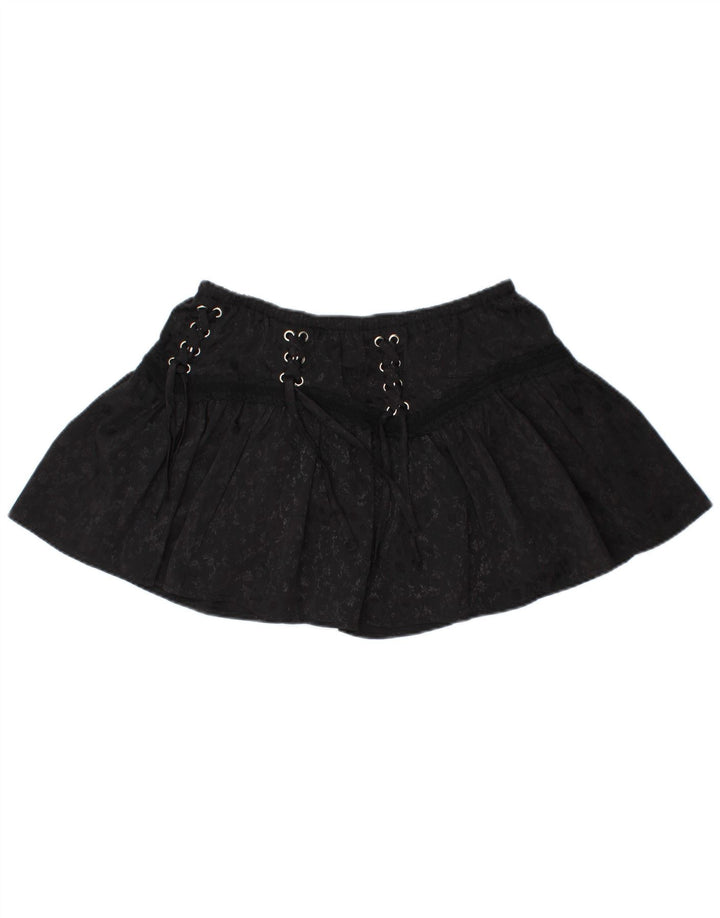 Miss Selfridge Gonna da donna UK 14 Grande poliestere floreale nero