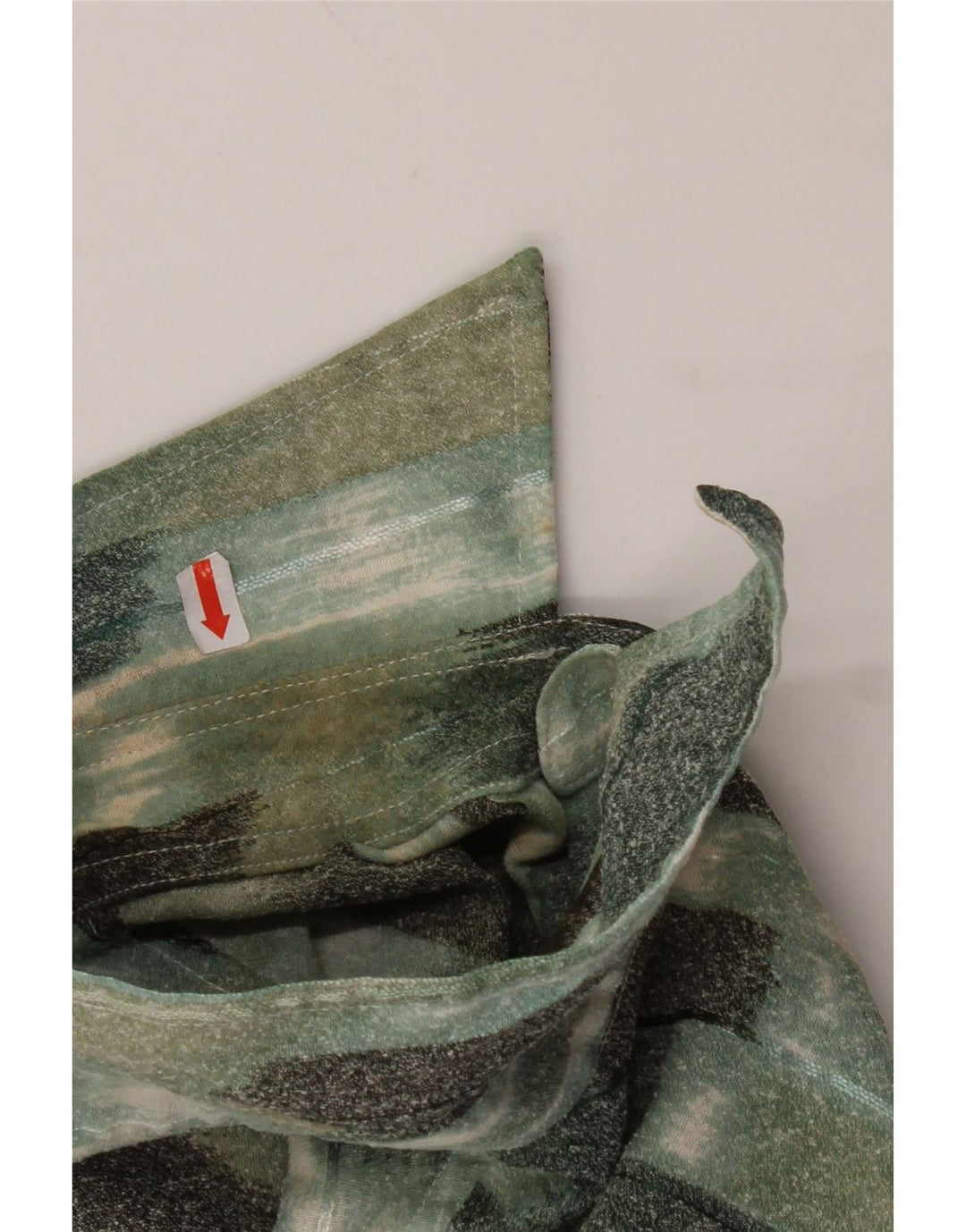 Camicia a maniche corte da uomo VINTAGE grande verde geometrica