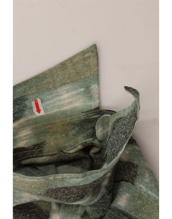 Camicia a maniche corte da uomo VINTAGE grande verde geometrica