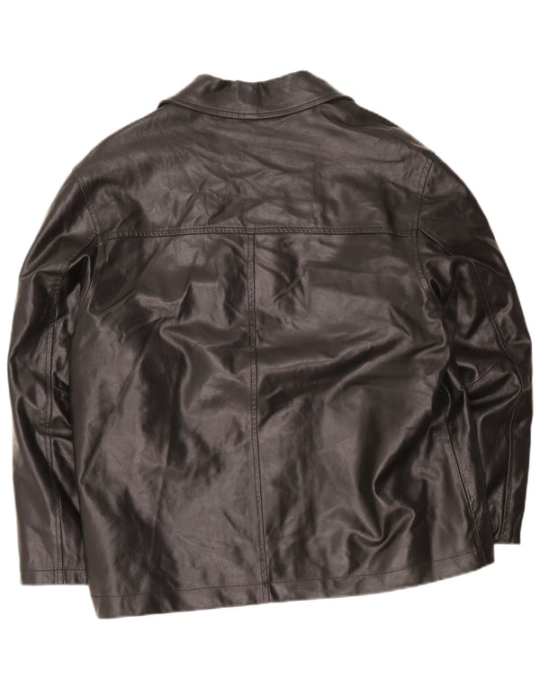 Giacca in pelle da uomo Metropolitan IT 50 Large Nera