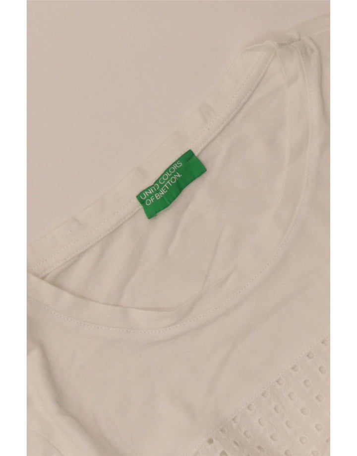 T-shirt da donna Benetton Top UK 10 piccola bianca