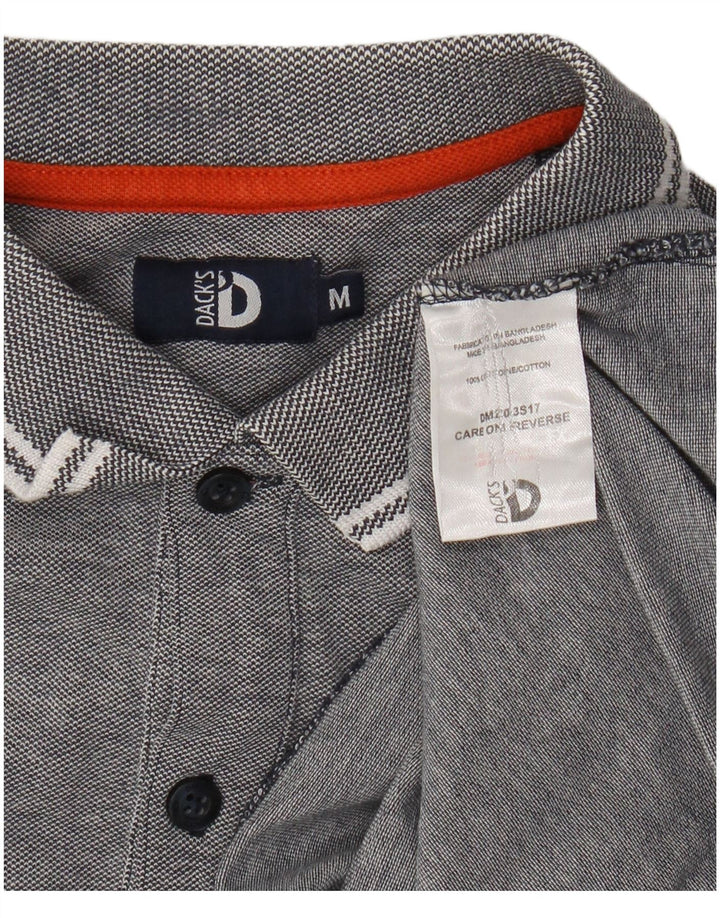 Polo da uomo Dack's in cotone grigio medio