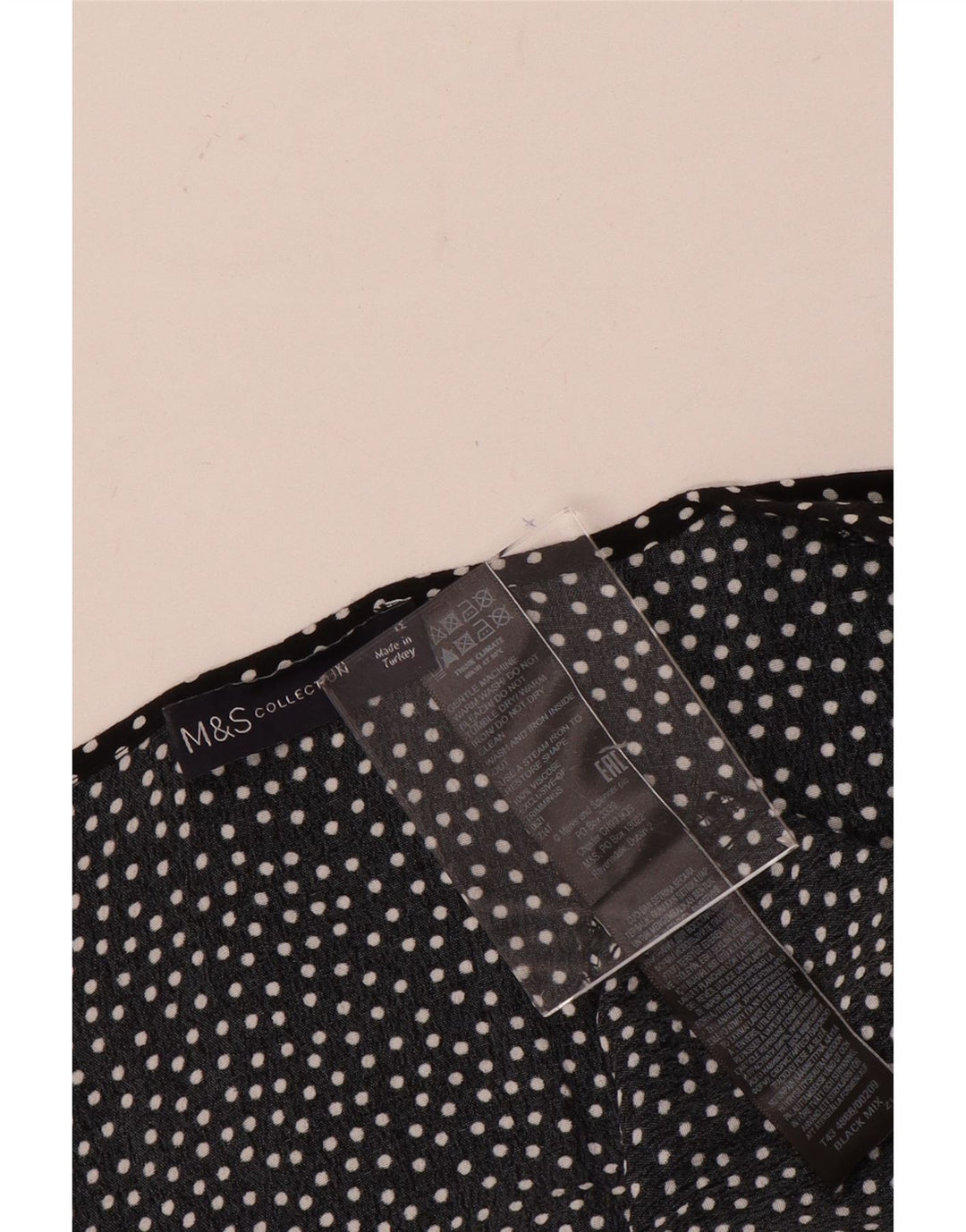 Camicetta a maniche lunghe da donna Marks & Spencer UK 12 medio nero maculato