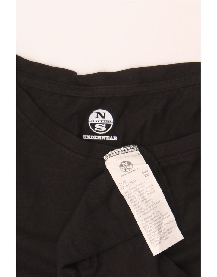 NORTH SAILS Womens T-Shirt Top 2XL Black Cotton Vintage North Sails and Second-Hand North Sails from Messina Hembry 