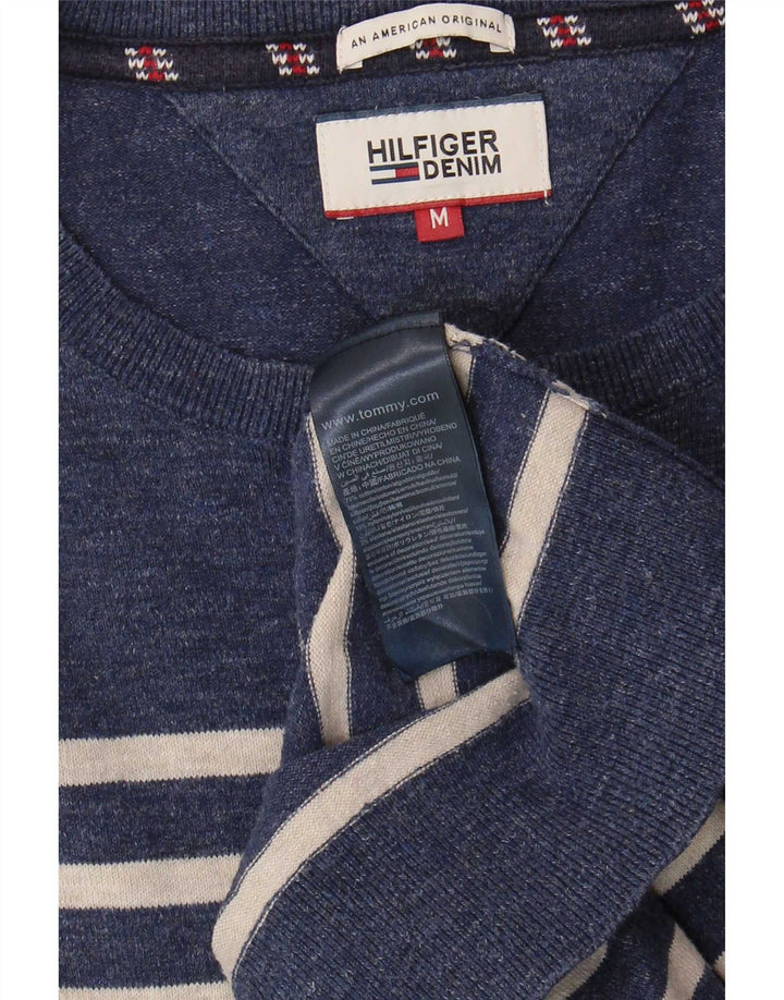 Tommy Hilfiger Uomo Maglione con scollo a barca Maglione a righe blu navy medie