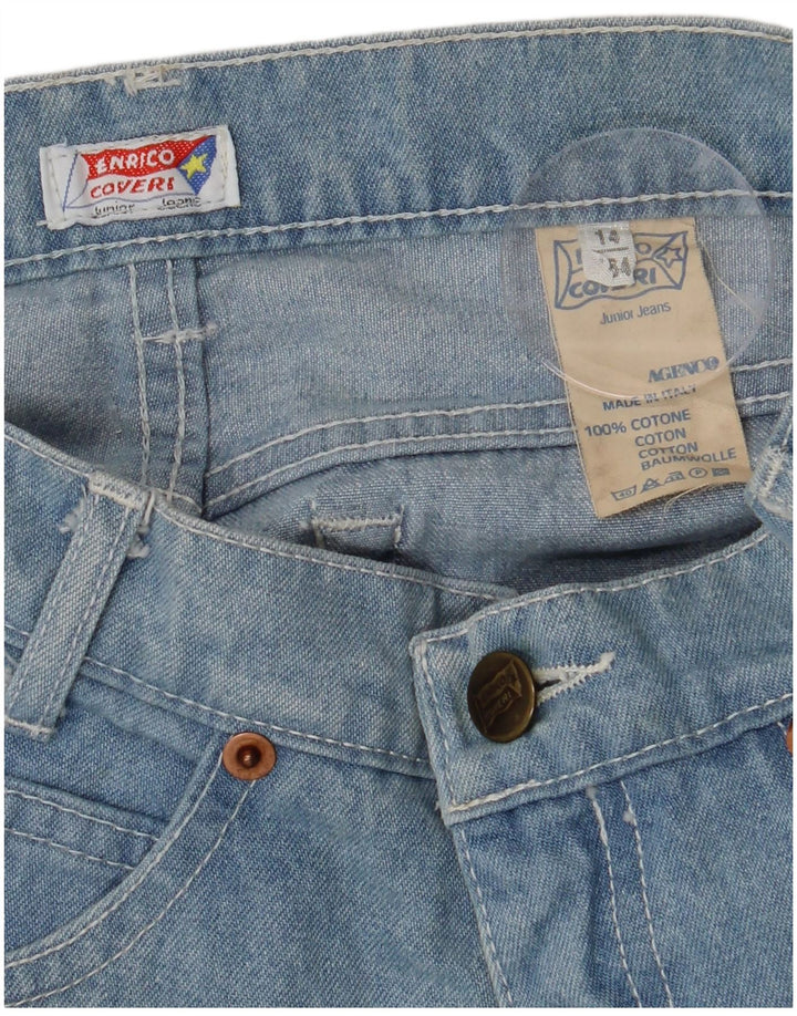 ENRICO COVERI Jeans affusolati a vita alta per bambina 13-14 anni W24 L30 Blu
