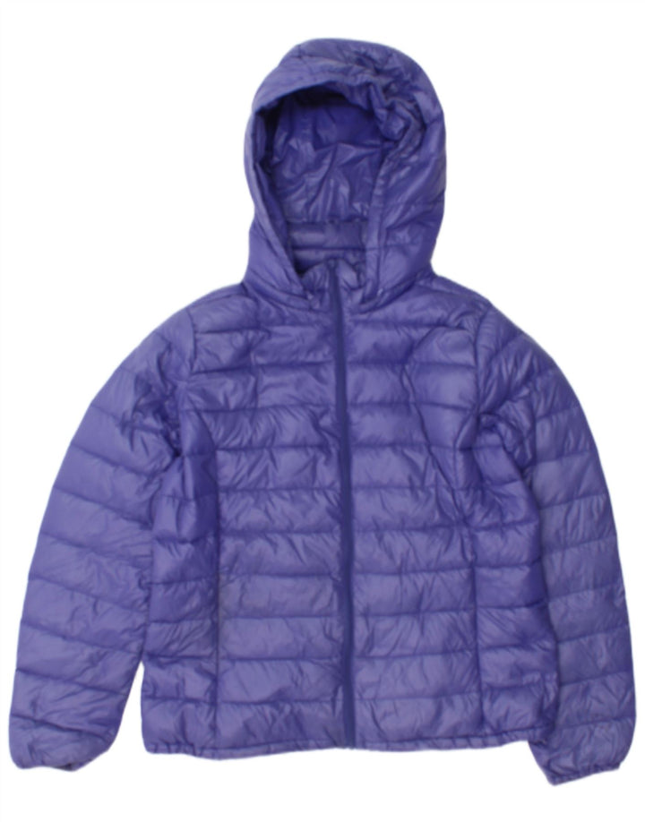 Giacca imbottita con cappuccio da donna Benetton UK 14 Large Viola