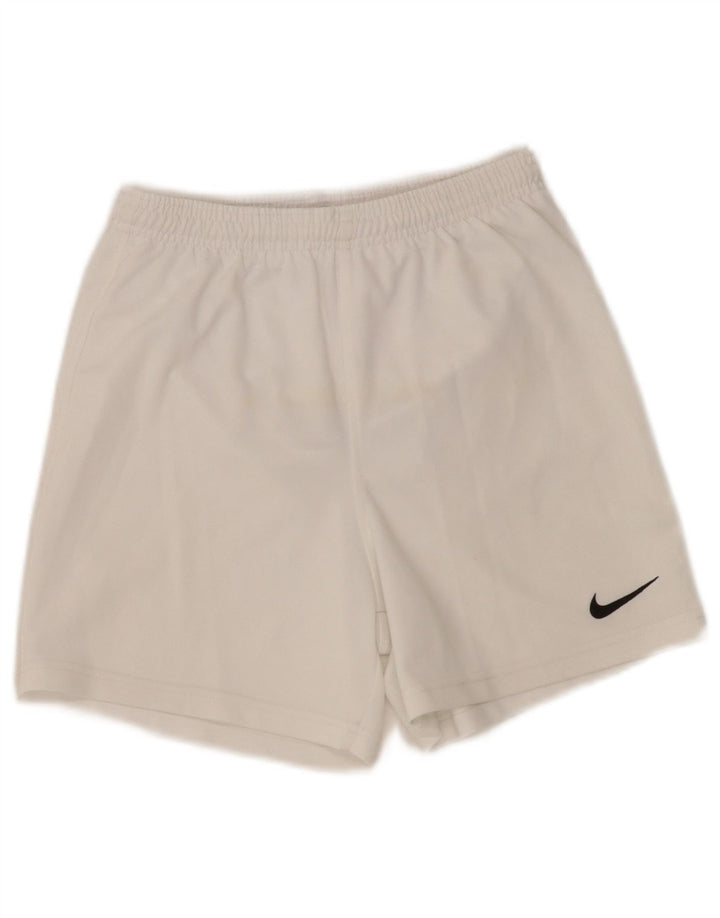 Pantaloncini sportivi Nike da ragazzo 10-11 anni poliestere bianco medio