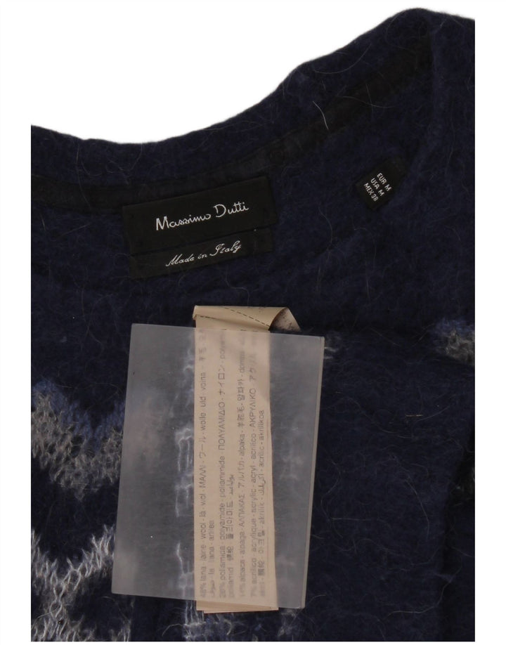 Massimo Dutti Maglione da donna con scollo a barchetta UK 14 Medio Blu navy