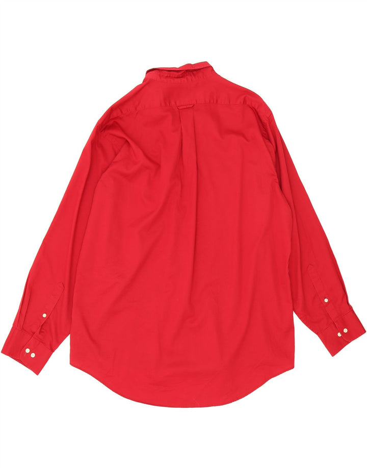 IZOD Mens Regular Fit Shirt Size 17 1/2 XL Red Cotton Vintage Izod and Second-Hand Izod from Messina Hembry 