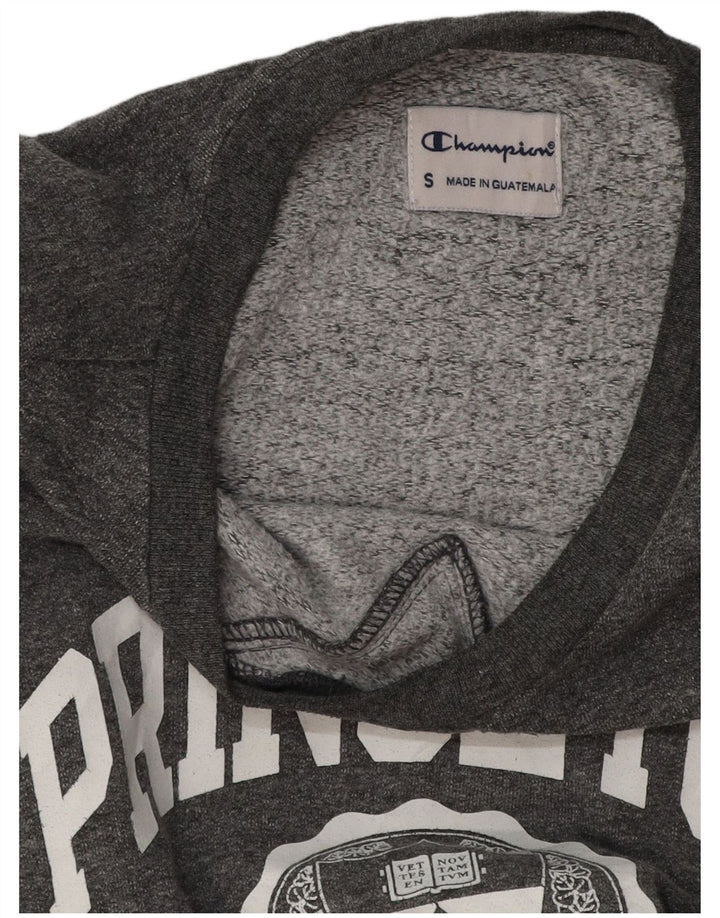 CHAMPION Felpa con grafica Princeton da donna UK 10 Small Grigio