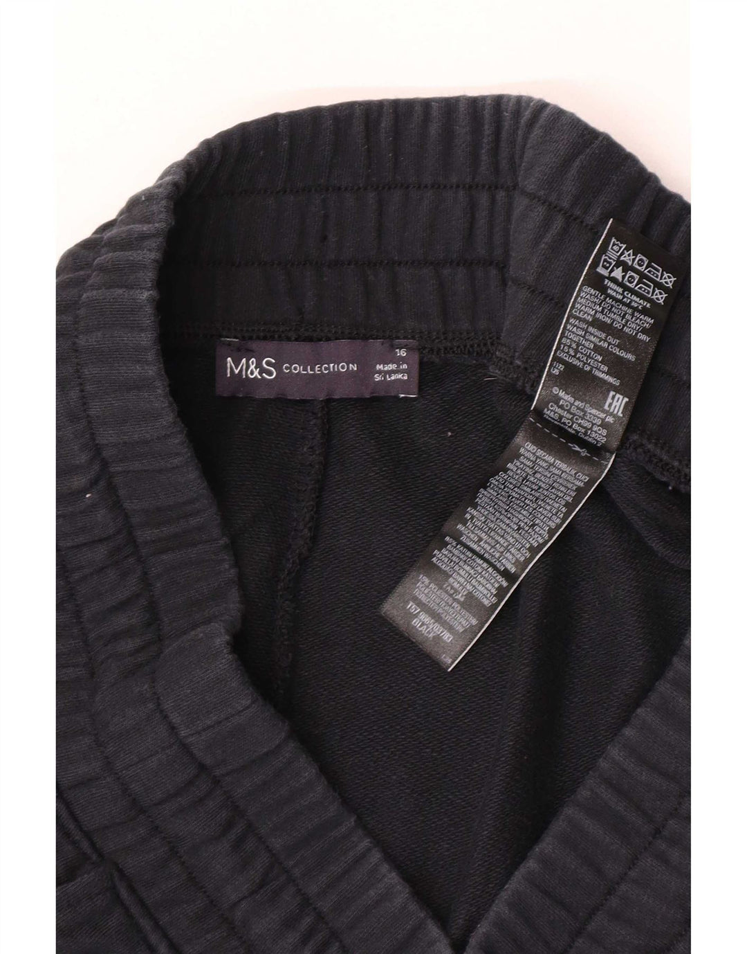 Pantaloncini sportivi da donna Marks & Spencer UK 16 grandi cotone nero