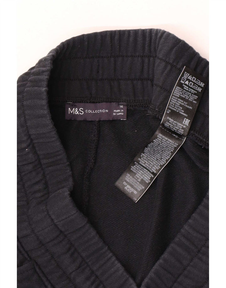 Pantaloncini sportivi da donna Marks & Spencer UK 16 grandi cotone nero