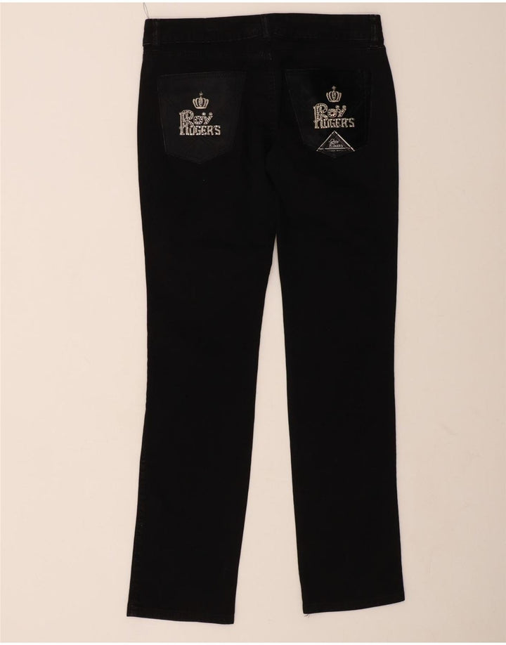 ROY ROGERS Mens De Luxe Straight Jeans W30 L32 Black Cotton
