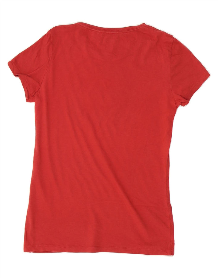 LEVI'S Womens Graphic T-Shirt Top UK 10 Small Red Cotton Vintage Levi's and Second-Hand Levi's from Messina Hembry 