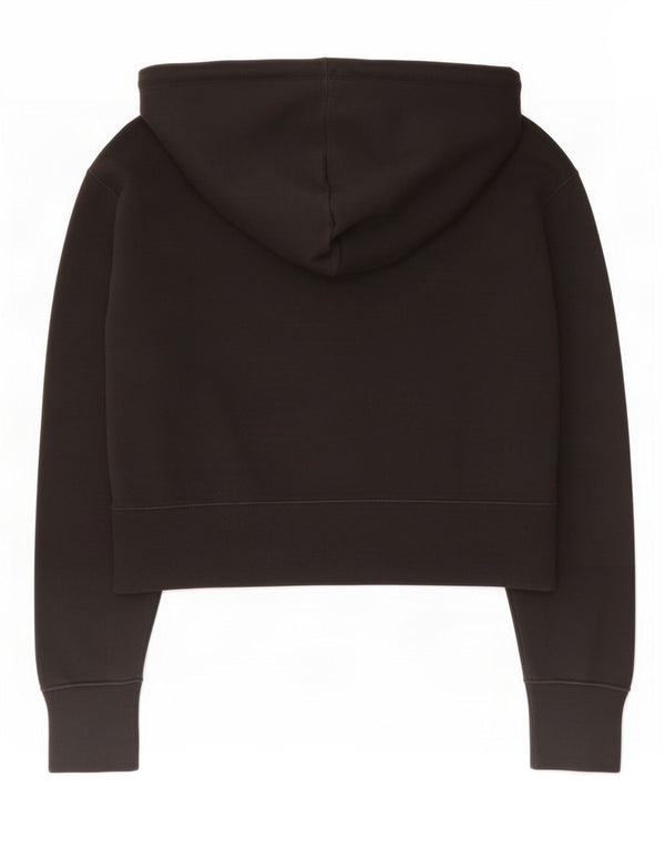 Maglione con cappuccio e zip corta da donna Champion UK 10 piccolo cotone nero