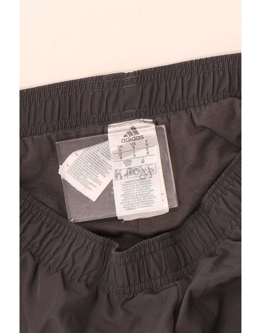 Pantaloni da tuta da uomo Adidas Joggers piccoli in poliestere grigio