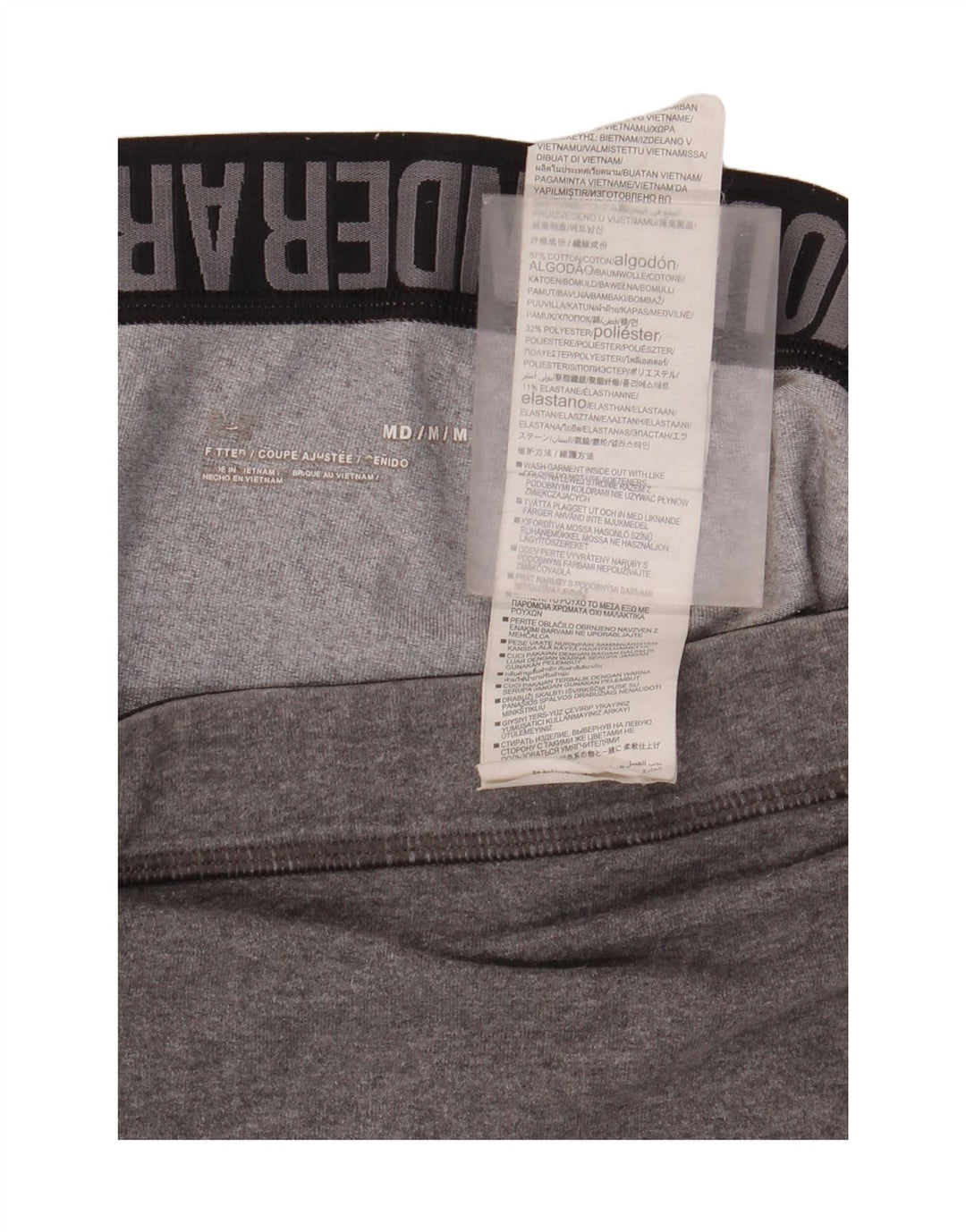 Leggings Capri con grafica da donna Under Armour UK 14 Cotone grigio medio
