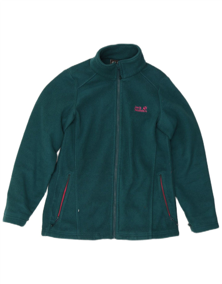 Giacca in pile foderata da donna Jack Wolfskin UK 12/14 Poliestere verde medio
