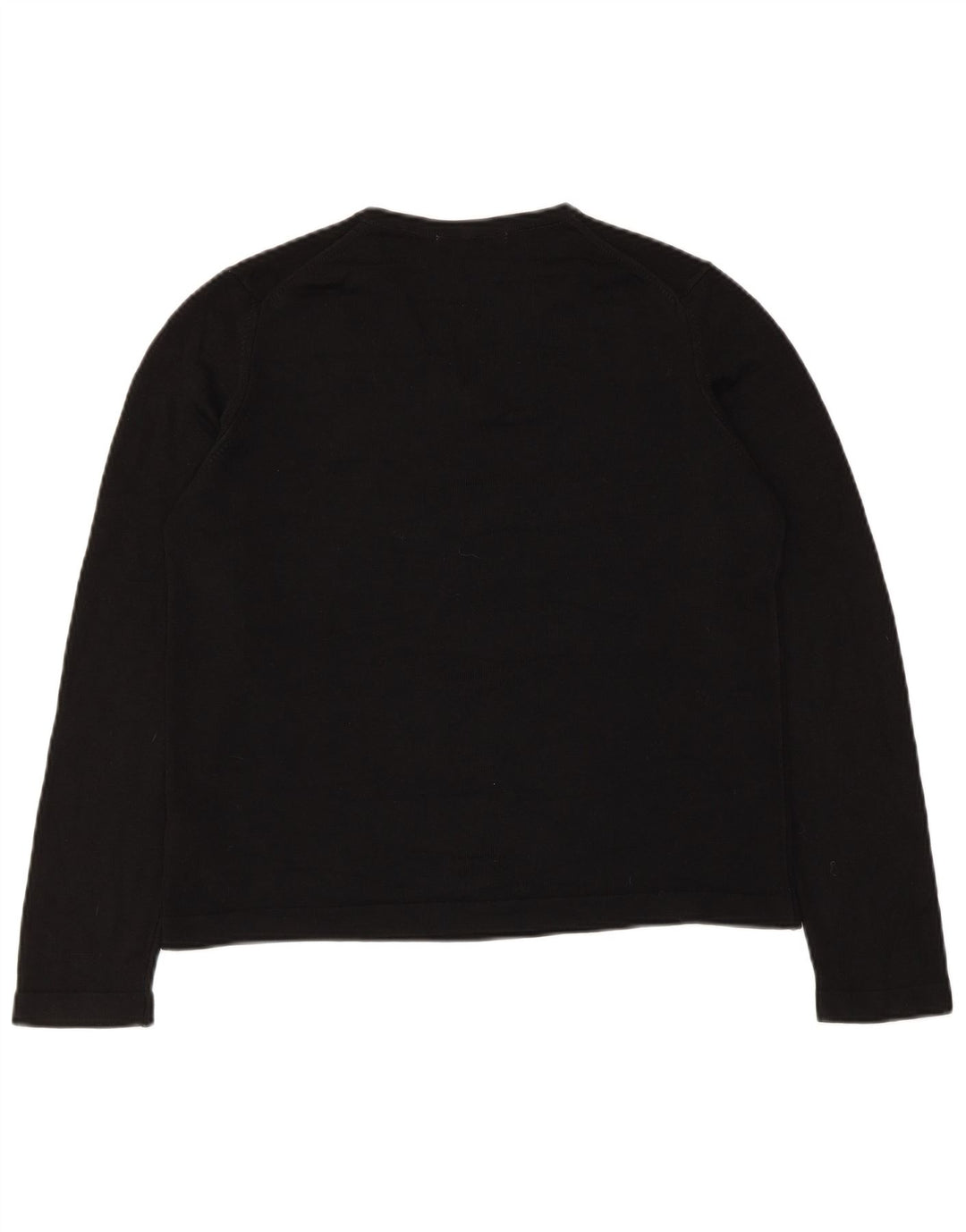 Top corto da donna Marks & Spencer a maniche lunghe UK 14 medio nero acrilico