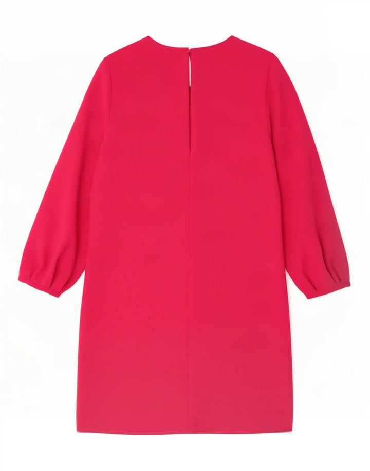 Abito a trapezio con maniche a 3/4 da donna Zara UK 12 Poliestere rosa medio