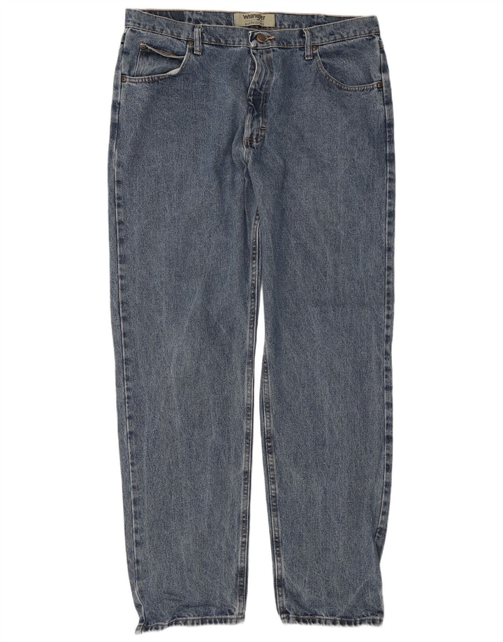 Jeans dritti da uomo Wrangler W38 L34 cotone blu
