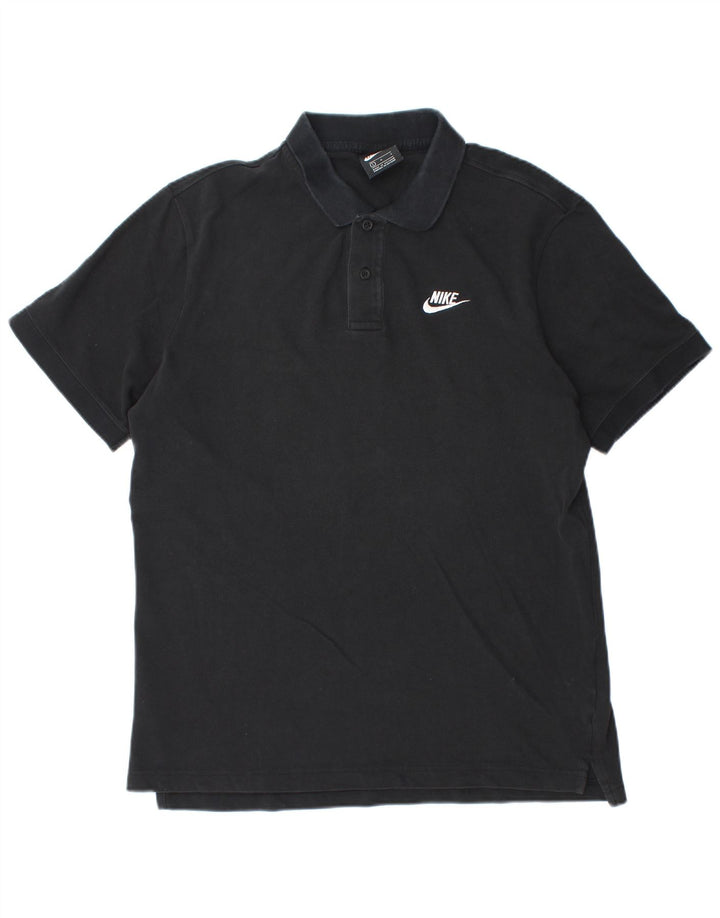 Polo Nike da uomo grande in cotone nero