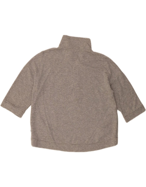Felpa da weekend a mezza manica da donna Max Mara, maglione, UK 14, grigio medio