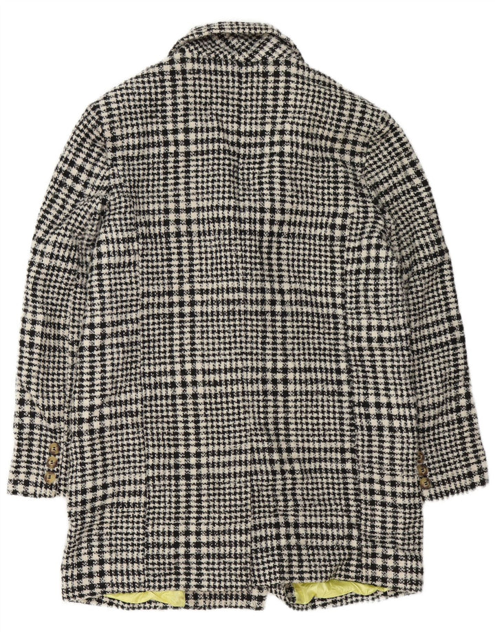 Cappotto doppiopetto da donna Topshop UK 12 pied de poule medio nero