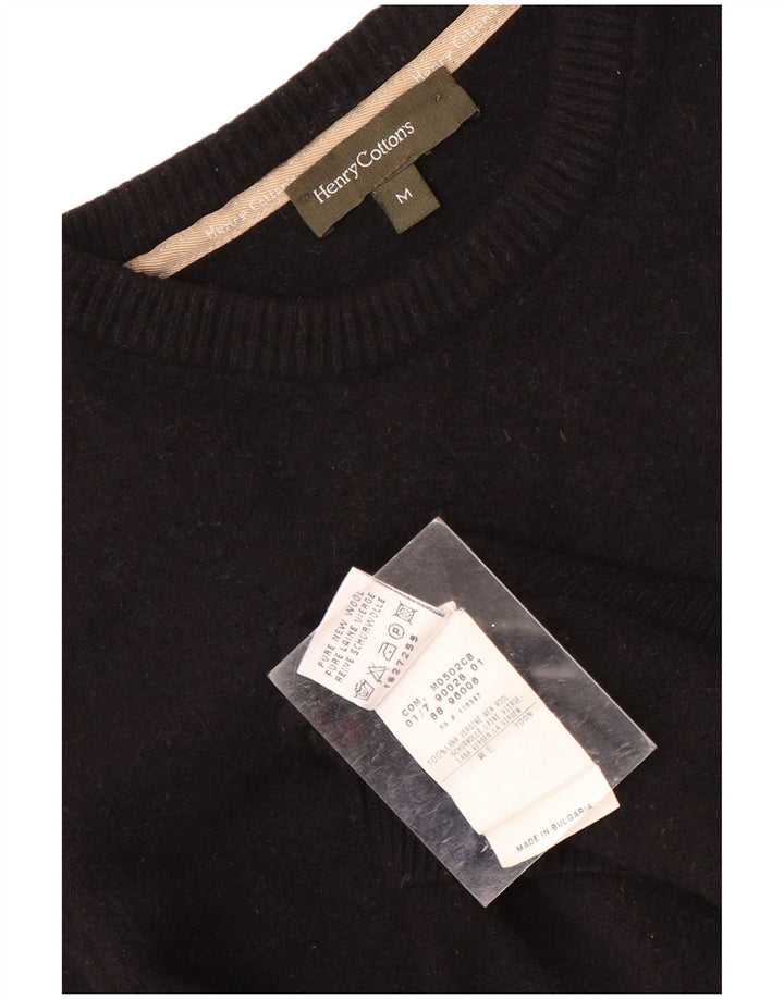 Maglione da donna con scollo a barca Henry Cottons UK 14 Lana nera media