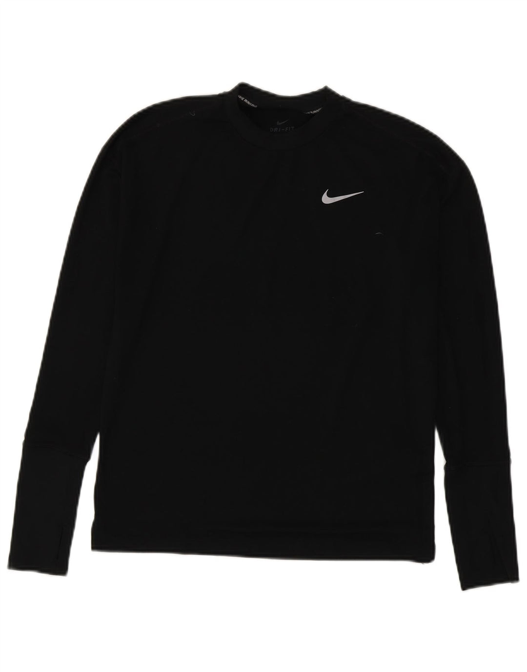 Maglia Nike Dri Fit da uomo a manica lunga XS nera in poliestere