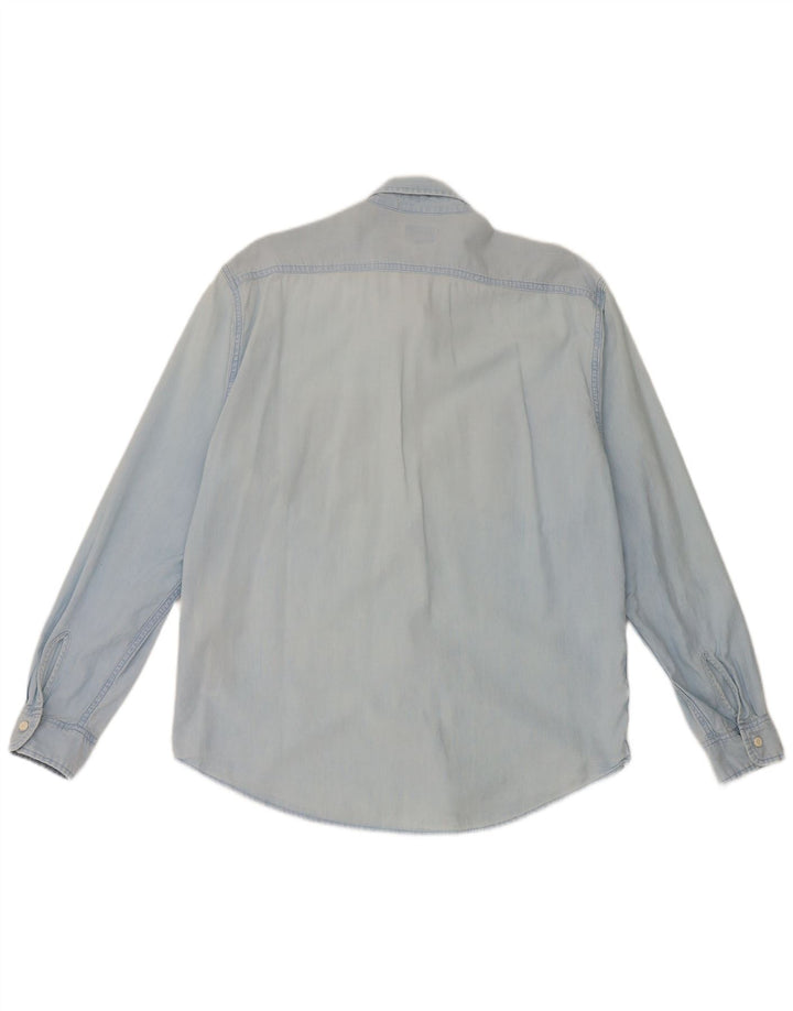 Camicia di jeans da uomo Levi's in cotone blu medio